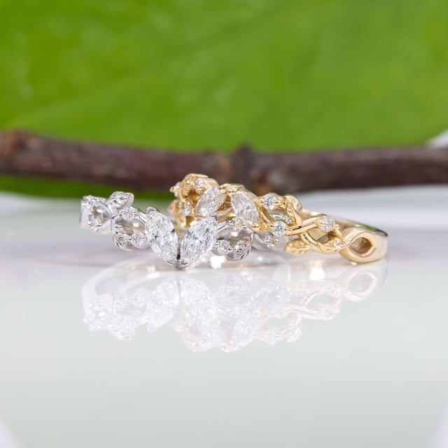 Natural Diamond Band Ring in Solid 14k Gold | Classic Diamond Wedding Band, Size 5.25 For Sale In Columbus - Image 6 of 11