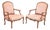 Pair of Rose Tarlow Melrose House Louis XV Style Walnut Fauteuil Arm Chairs For Sale
