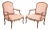 Pair of Rose Tarlow Melrose House Louis XV Walnut Fauteuil Arm Chairs For Sale