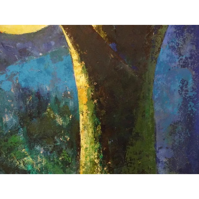 Laimdots Murnieks, Moonlight, 2000, Oil on Cardboard For Sale - Image 7 of 8