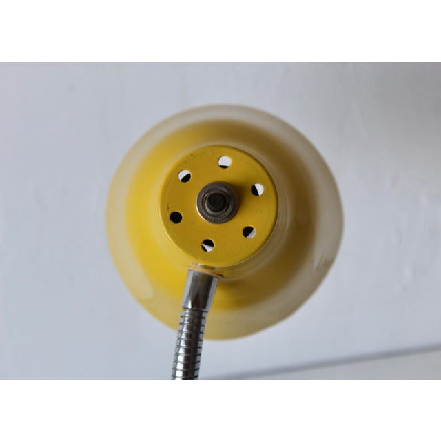 1970s Josef Hurka for Napako Style Modern Gooseneck Yellow Desk Lamp For Sale - Image 13 of 15
