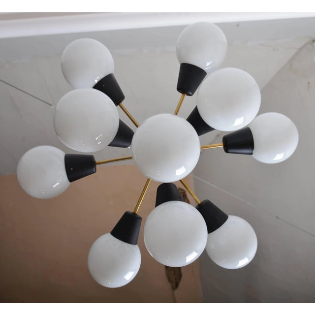 Mid-Century Modern Mid-Century Sputnik Hanging Light from Kamenický Šenov, 1970s For Sale - Image 3 of 6