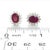 Natural Ruby Diamond Earrings 14k Gold 4.04 TCW Certified For Sale - Image 11 of 11