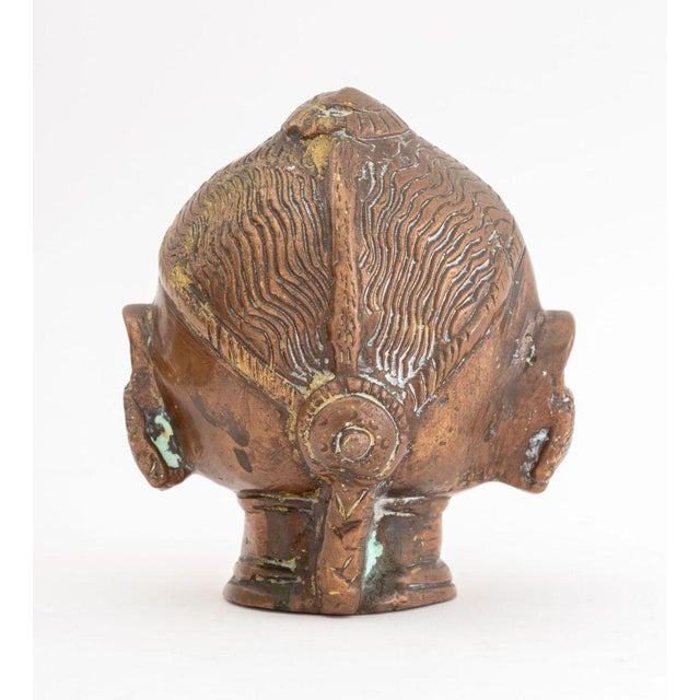 Indian Gauri Head Bronze Sculptures, 4 For Sale - Image 4 of 10