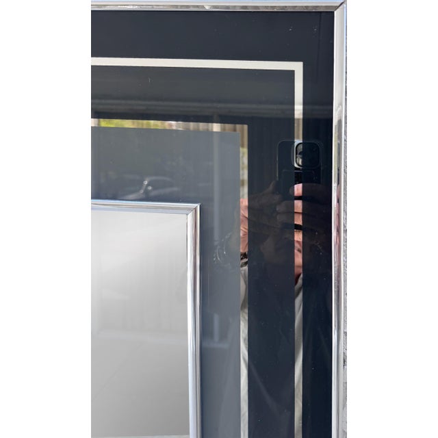 Mid 20th Century Mid-Century Modern Monochromatic-Toned Wall Mirror For Sale - Image 5 of 8