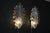 Tall Clear Murano Glass Palm Tree Leaf Sconces, 2000, Set of 2 For Sale - Image 3 of 13