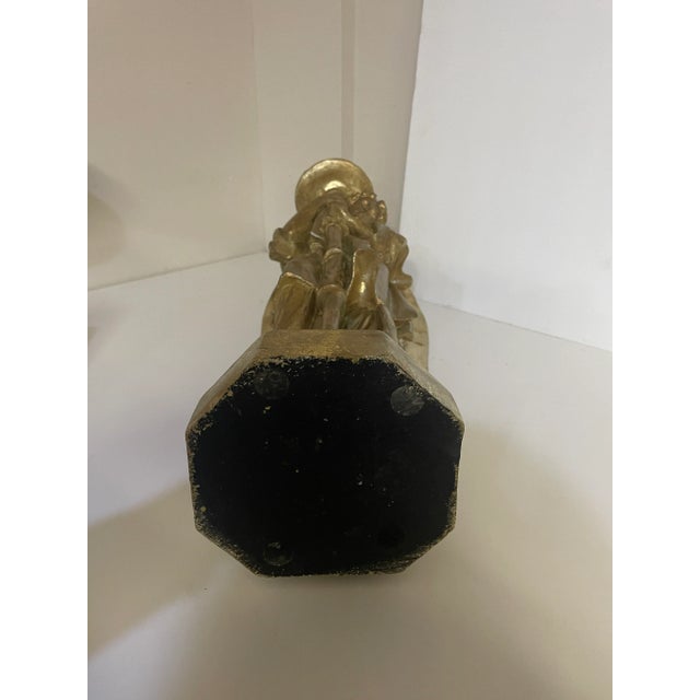 Metal Large Gilt Angel Candleholder - 31" For Sale - Image 7 of 9
