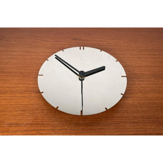 Postmodern German Chrome Wall Clock from Junghans, 1980s For Sale - Image 9 of 18