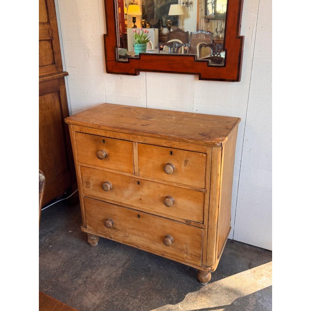 Wood 19th Century English Pine Chest of Drawers For Sale - Image 7 of 12