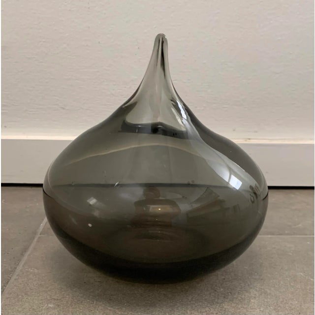 Vintage Late 20th Century Colored Glass Vase For Sale - Image 4 of 10