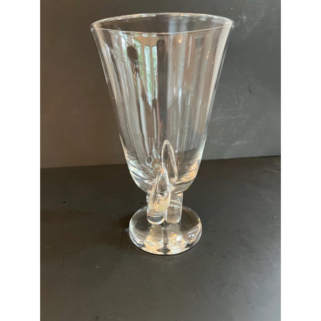 Great looking Steuben glass vase. A collector's item. Display or use. Presented in wonderful vintage condition with no...