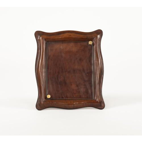 Mid-Century Picture Frame in Curved Leather and Glass, Italy, 1970s For Sale - Image 4 of 15