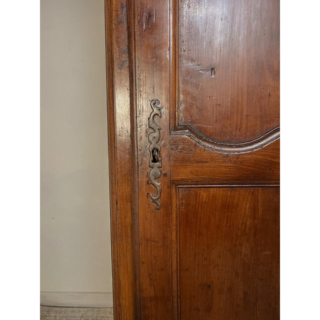 Antique French Provincial Solid Oak Bonnetière Cabinet For Sale - Image 12 of 14