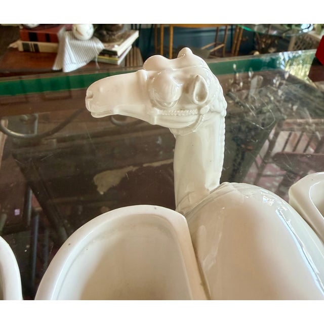 Mid Century Fitz & Floyd Ceramic Camel Candle Holders Pair For Sale - Image 10 of 13
