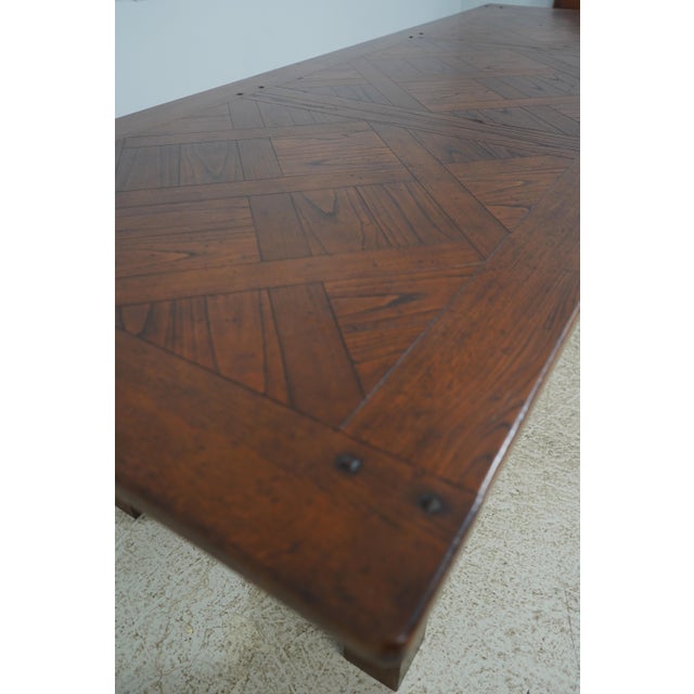 1990s Jonathan Charles Large Chestnut Banquet Dining Table For Sale - Image 5 of 12
