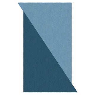 Blue Triangle Shape Out Rug from Marqqa For Sale