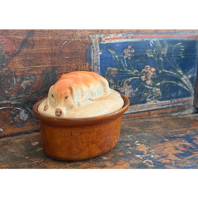 Portuguese Pottery Majolica Pig Pâté Tureen, Casserole in the Style of Secla- Circa 1950 For Sale - Image 12 of 12