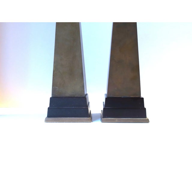 Brass Obelisks, Pair For Sale - Image 10 of 10