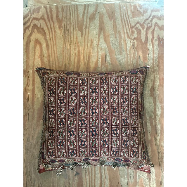 Vintage Monumental Kilim Throw Pillow For Sale In West Palm - Image 6 of 17