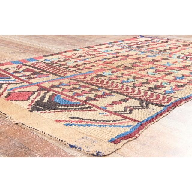 Textile Vintage Moroccan Azilal Rug, 04'07 X 06'09 For Sale - Image 7 of 9