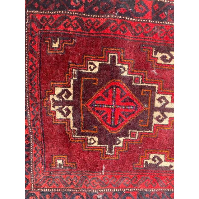 Red Distressed Khorjin Rug For Sale - Image 8 of 18