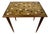 Danish Modern Mid-Century Mosaic Tile Top Side Table With Tapered Legs & Brass Sabots For Sale