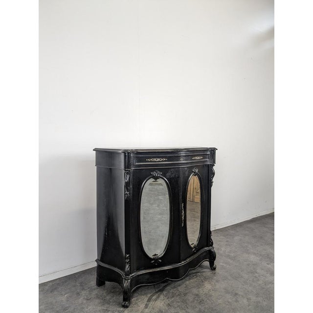 Napoleon III Style Side Table in Blackened Wood, in Very Good conditions.