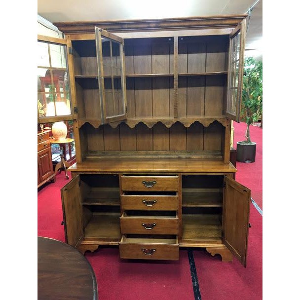 Ethan Allen Country Maple Hutch Chairish