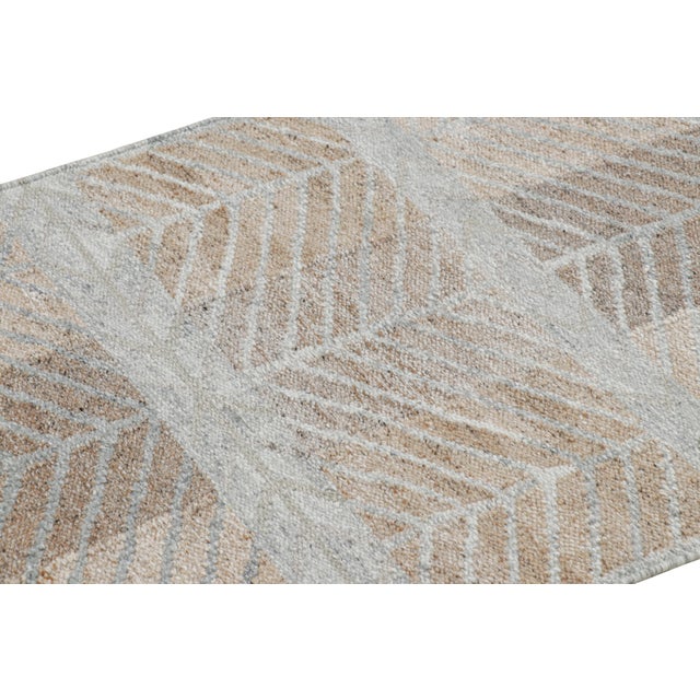 This 3x5 Scandinavian kilim, hand woven in performance polyester, from our celebrated flat weave texture of the titular,...