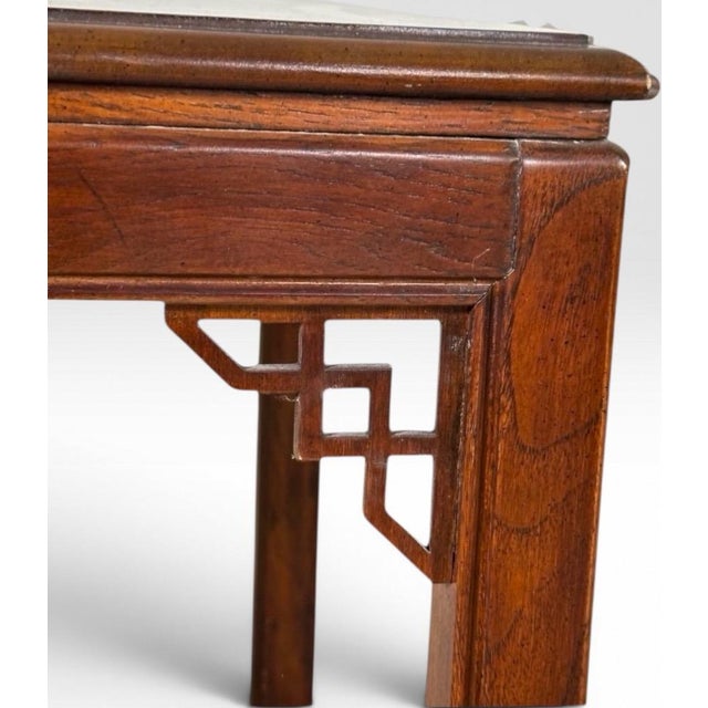Pair of Vintage Drexel Heritage Chinese Chippendale Burlwood End Tables For Sale - Image 9 of 18