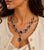 Late 20th Century Bochic “Capri” Vintage Multi Sapphire & Ruby Necklace Set 18K Gold & Silver For Sale - Image 5 of 11