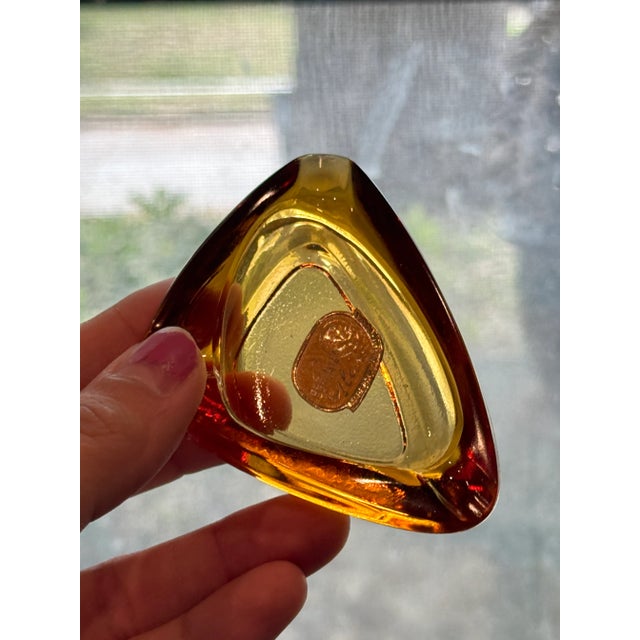 Mid-Century Modern Glass Ashtrays by Bohemia - Set of 3 For Sale In Houston - Image 6 of 10