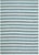 Outdoor Cabana Stripe Rug in Teal Ivory, 8x10 For Sale