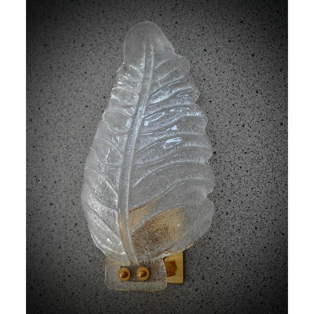Murano Art Glass Graniglia Transparent and Brass Wall Light and Sconces, 2000 For Sale - Image 10 of 10