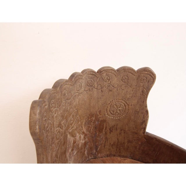 Scandinavian Folk Art Tree Stump Kubbstol Armchair For Sale - Image 14 of 18