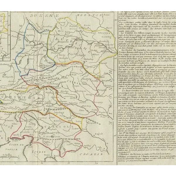 Antique Map of Austria by Clouet, 1787 For Sale - Image 4 of 5