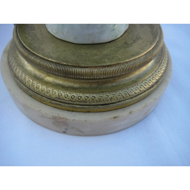 Gold Bird Porcelain Crystal Lamp Circa 1920 For Sale - Image 8 of 13