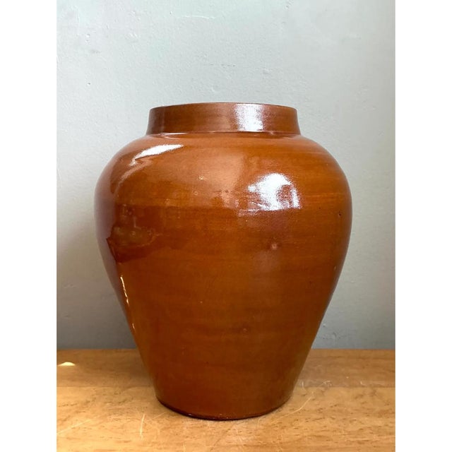 Moroccan Vintage Moroccan Glazed Ceramic Vase For Sale - Image 3 of 12