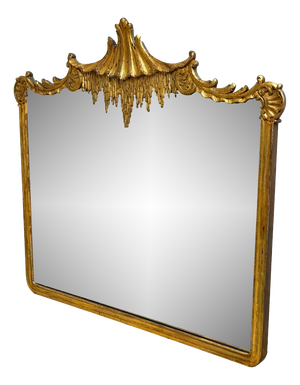 Carved Giltwood and Gesso Wall Mirror, 1880s