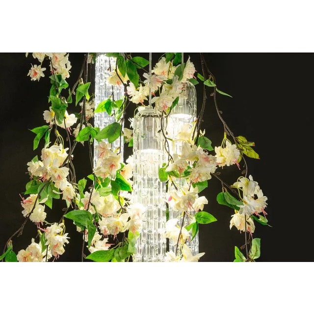 Not Yet Made - Made To Order Small Round Flower Power Fuchsia Cascade Chandelier in Pink-Cream Color from VGnewtrend, Italy For Sale - Image 5 of 8