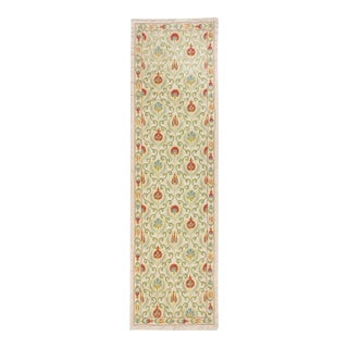 20x68 in 100% Silk Wall Hanging. Embroidered Table Runner. Traditional Tablecloth For Sale