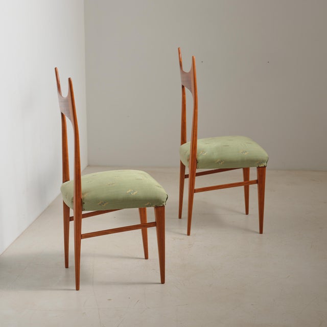 Italian Side Chairs in Exotic Wood, 1950s, Set of 2 For Sale - Image 6 of 12
