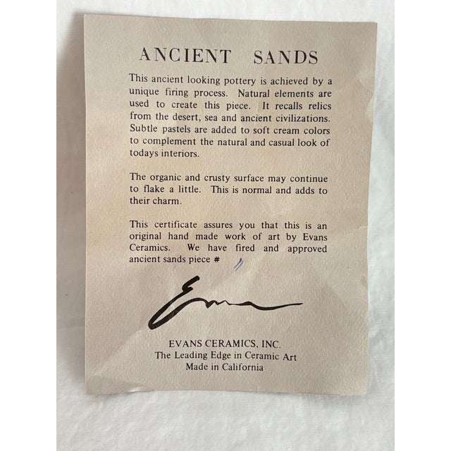 1980s Tony Evans “Ancient Sands” Raku Abstract Vase #11 For Sale - Image 11 of 12