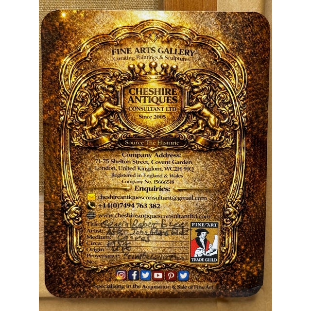 Oil Painting Portrait of General Robert E. Lee Military Commander of the Army of Northern Virginia After John Adams Elder For Sale - Image 18 of 18