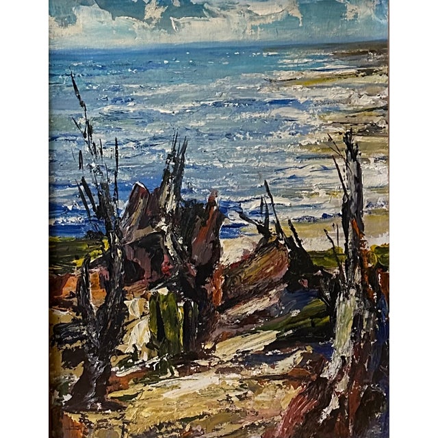 This oil painting of a seascape is signed “Shaw” lower right. Possibly by Charles Green Shaw. but not authenticated....