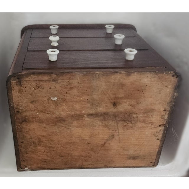 Miniature 1880s Walnut Eastlake 3‑Drawer Chest With Dovetailed Drawers For Sale - Image 14 of 18