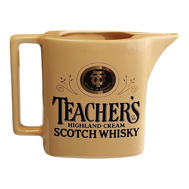 1960s Mid-Century Modern English Teacher's Scotch Whiskey Water Pitcher For Sale