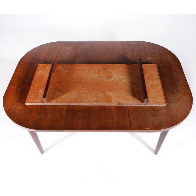 Jens Risom Jens Risom 1950's Walnut Dining Table With Extension Leaves For Sale - Image 4 of 7