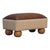Add texture and charm with this Solid Wood Upholstered Accent Stool. The top is upholstered in rich buffalo hide leather,...