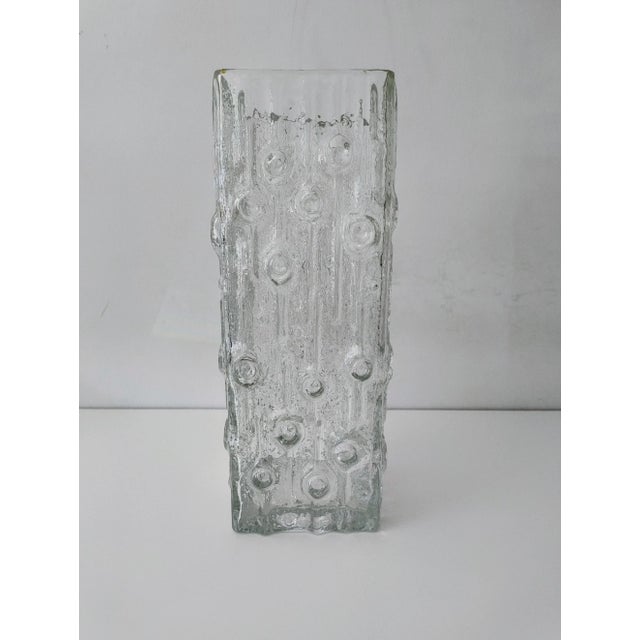 Glass Large Modern Ice Glass Vase from Peil & Puzler, Germany, 1970s For Sale - Image 7 of 18